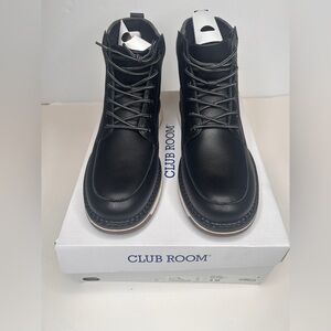 NEW Club Room Men’s Feliixx Lace Up Blk Beauty Boots Sz 9M
